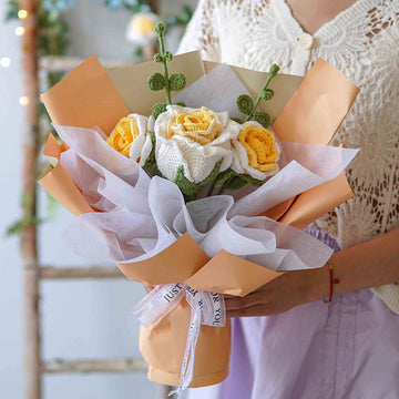 Crochet Bouquet | Crochet Rose | Handcrafted Flowers for Home Decor and Gifts