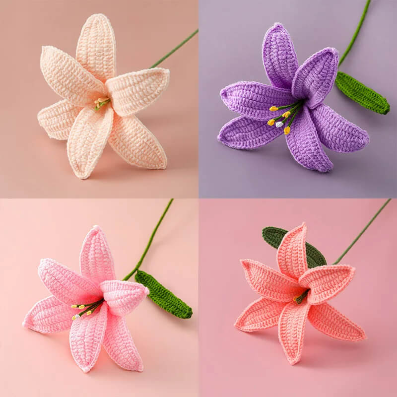 lily flower crochet pattern Crochet Bouquet of Flowers