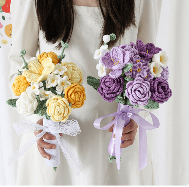 Crochet Wedding Bouquet | Flower Bridal Bouquet | World Crochet Flowers