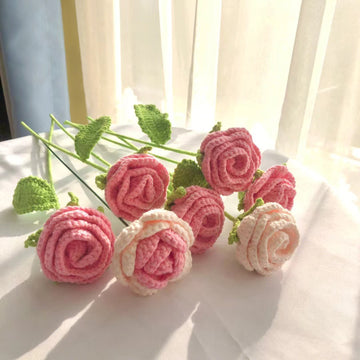 Handmade Crochet Rose Bouquet丨Pattern