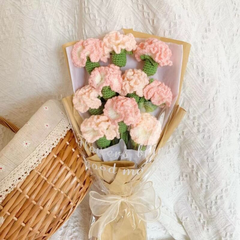 Crochet Carnation Bouquet