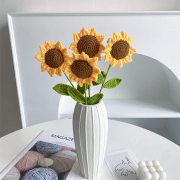 Crochet Bouquet | Crochet Sunflower | Handcrafted Floral for Home Decor and Gifts
