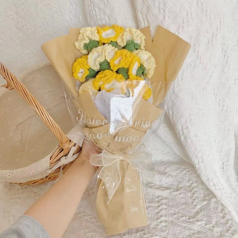 Crochet Carnation Bouquet