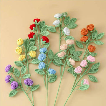 Crochet Bouquet of Flowers | Crochet Set of Four Crochet Roses