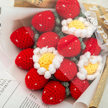 Crochet Fruit Bouquet | Crochet strawberry