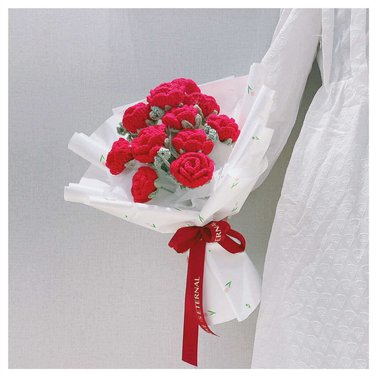 Crochet Rose Bouquet Free Pattern, Handmade Bouquet